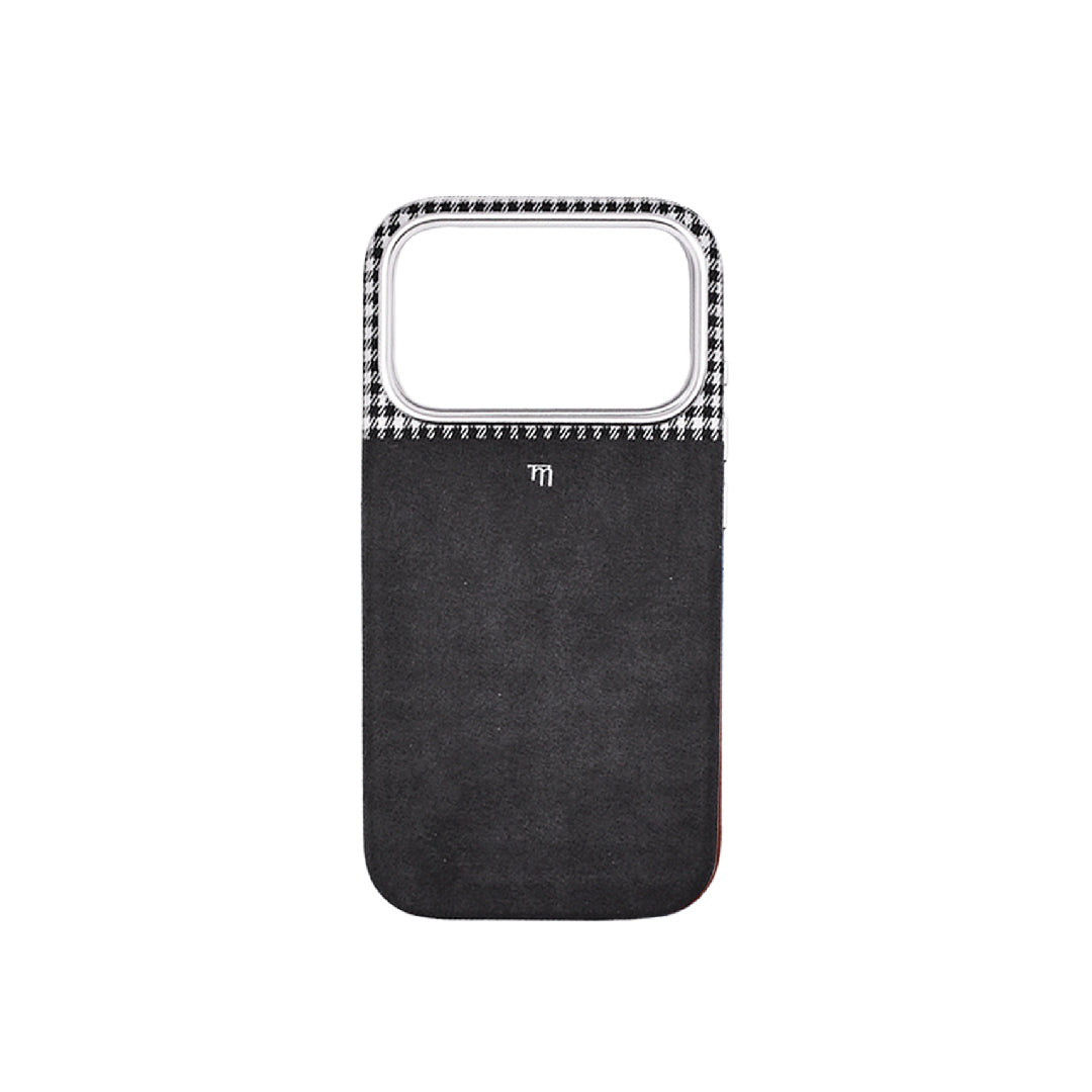 Houndstooth Fabric IPhone Case - Grey