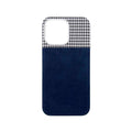 iPhone 15 Cases Houndstooth Fabric | Navy (Edition II)