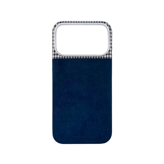 Houndstooth Fabric iPhone 17 Cases - Navy (Edition ll)
