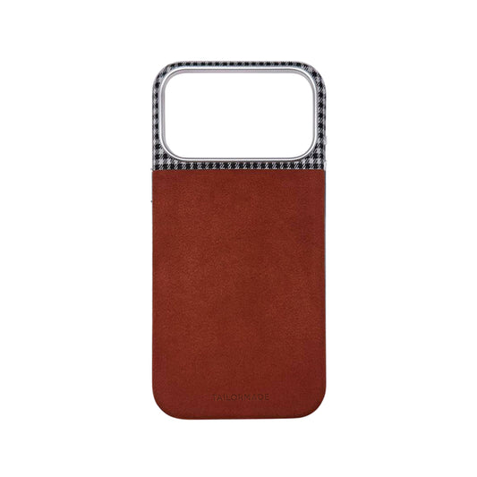 Houndstooth Fabric iPhone 17 Cases - Tan (Edition II)