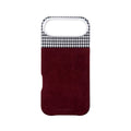 iPhone Air Case Houndstooth Fabric | Burgundy (Edition II)