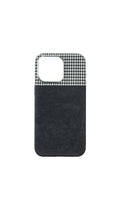 iPhone 15 Cases Houndstooth Fabric | Grey (Edition II)