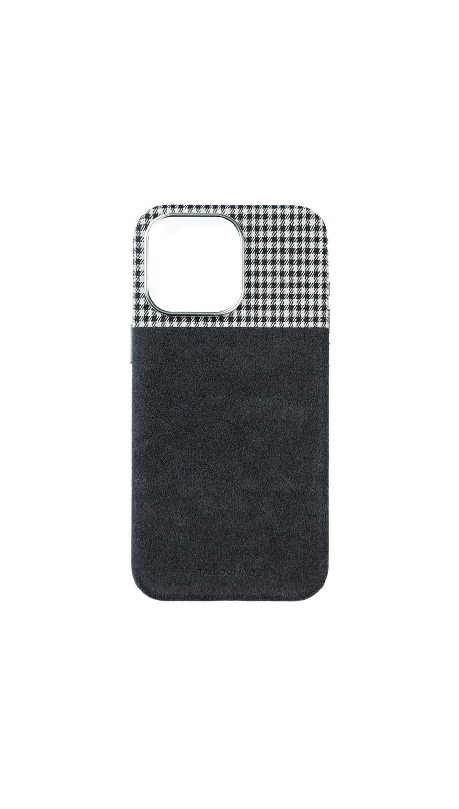 iPhone 15 Cases Houndstooth Fabric | Grey (Edition II)