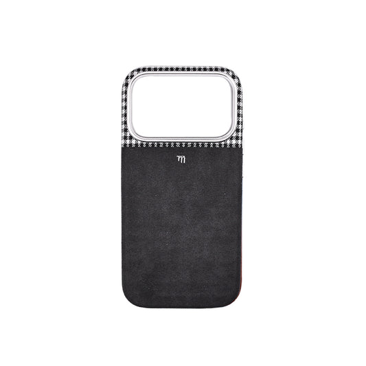Houndstooth Fabric IPhone Case - Grey